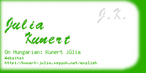 julia kunert business card